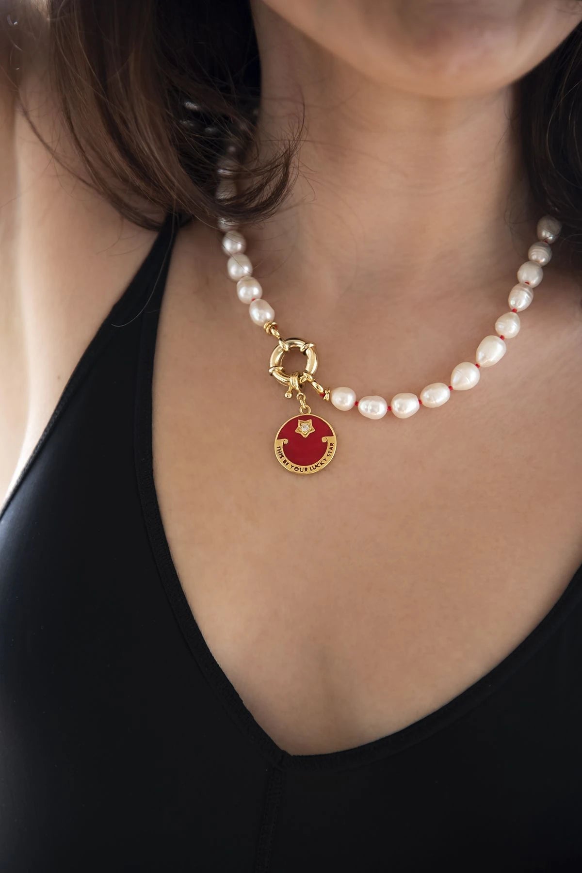 HIPPIE PEARL -İnci Charm Kolye Kombini