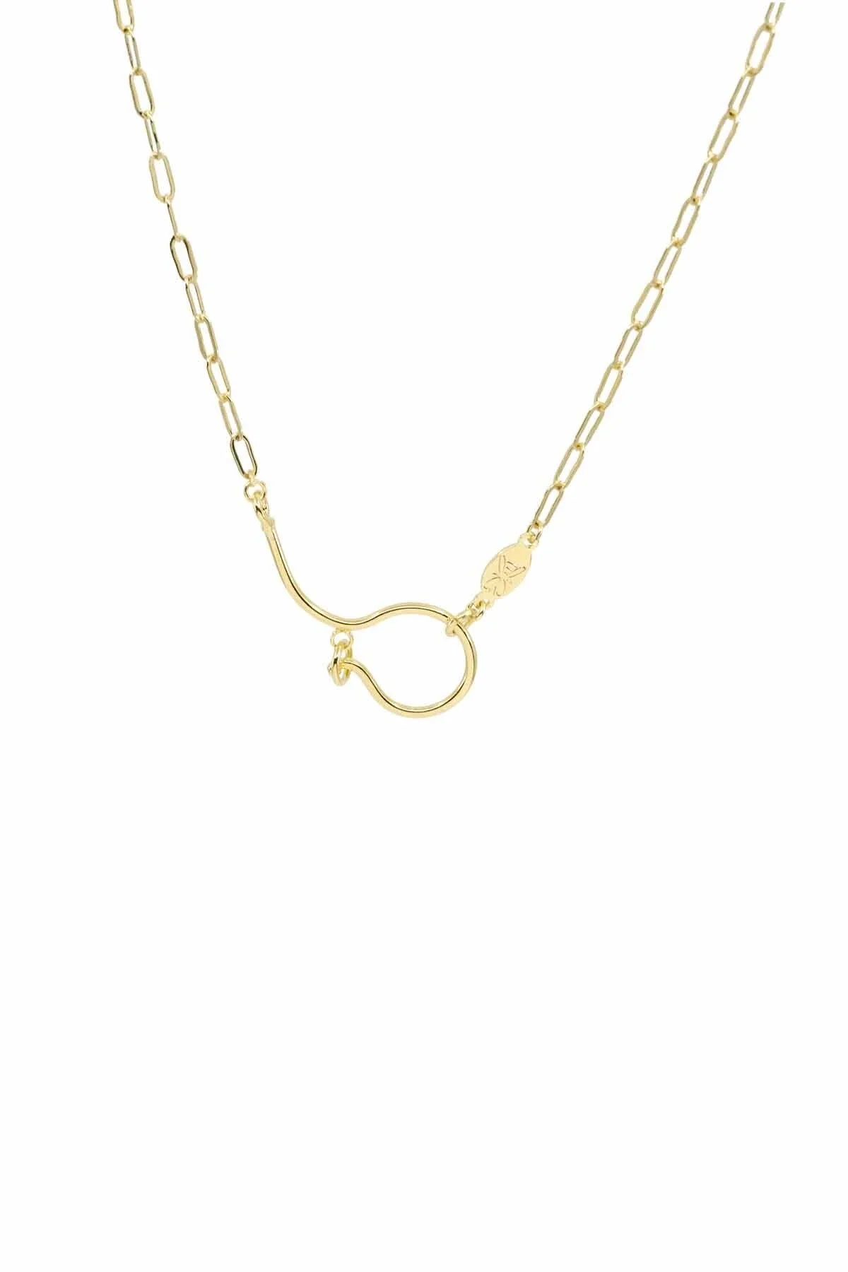 SIGN - Ovale Link  - Zincir Charm Kolyesi